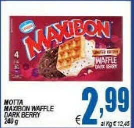 DEM Motta Maxibon Waffle Dark Berry 240 G offerta