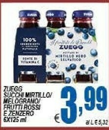 DEM Zuegg Bio - Mirtillo Nero 125 G(ml) offerta