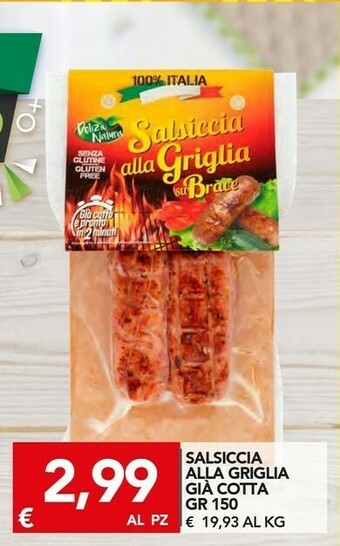 TuoDi Salsiccia Alla Griglia Già Cotta offerta