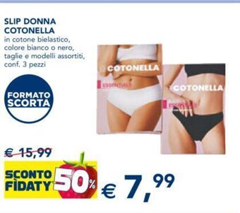 Esselunga Slip Donna Cotonella 3 pezzi offerta