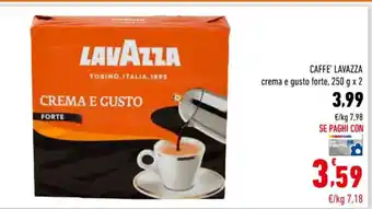 Conad Lavazza Caffe crema e gusto forte 250 g x 2 offerta