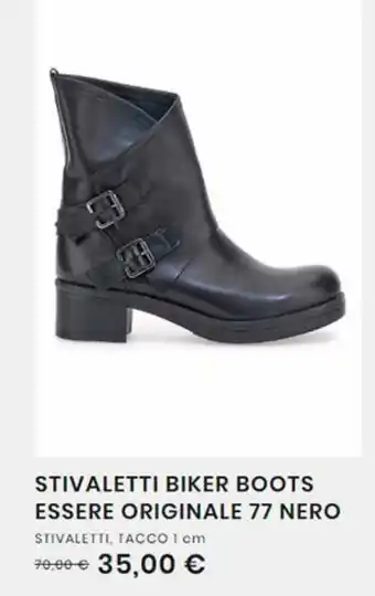 Stivaletti biker boots essere originale 77 nero