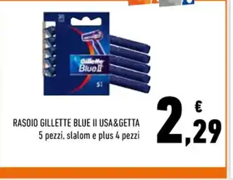 Conad Gillette Rasoio Blue II USA&Getta 5 pezzi, slalom e plus 4 pezzi offerta