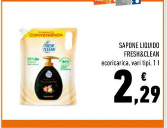 Conad Sapone LIquido Fresh&Clean ecoricarica, vari tipi, 1 L offerta