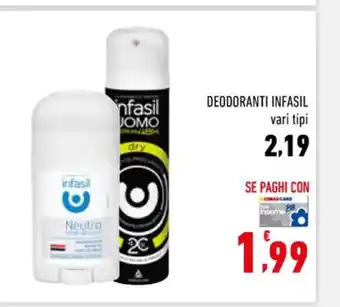 Conad Infasil Deodoranti vari tipi offerta