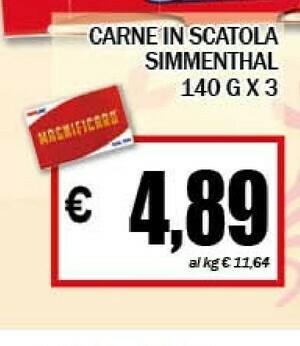 EMMEpiù Simmenthal Carne in scatola offerta