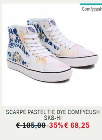 Vans Scarpe pastel tie dye comfycush offerta