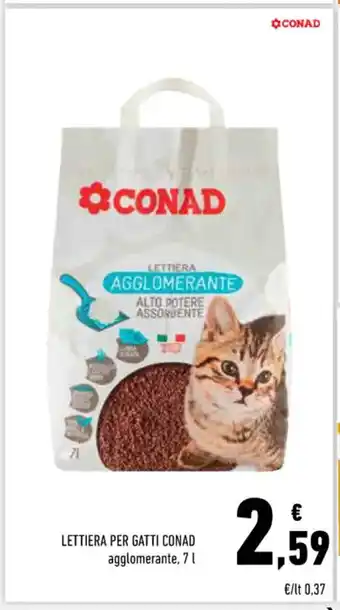 Conad Conad Per Gatti Lettiera agglomerante, 7 L offerta