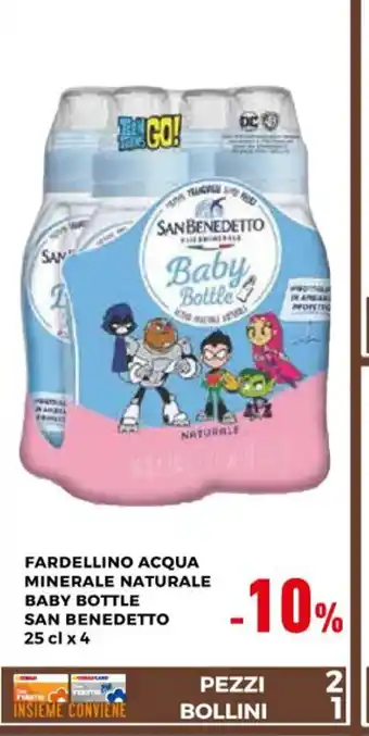 Conad Fardellino Acqua Minerale Naturale Baby Bottle San Benedetto 25 cl x 4 offerta