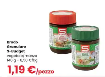 Despar Brodo Granulare S-Budget vegetale/manzo 140 g offerta
