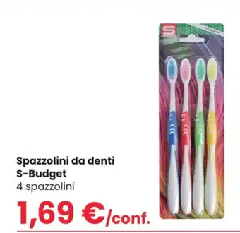 Despar Spazzolini da denti S-Budget 4 spazzolini offerta