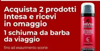 Acquista 2 prodotti intesa e ricevi in omaggio 1 schiuma da barba da viaggio