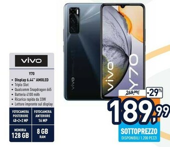 Unieuro Vivo Y70 offerta