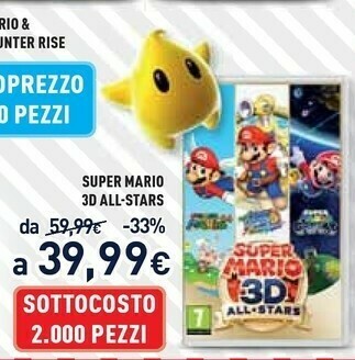 Unieuro Nintendo Super Mario 3D All-Stars Switch Basic Inglese offerta