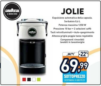 Unieuro Lavazza Jolie Plus Macchina Per Espresso 0,6 L Automatica offerta