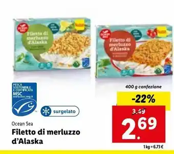 Lidl Filetto di merluzzo d'alaska offerta