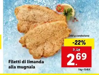 Lidl Filetto di limanda alla mugnaia offerta