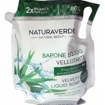 La Saponeria Naturaverde ricarica sap.liq.organic aloe&musc.bian.bio 1 lt offerta