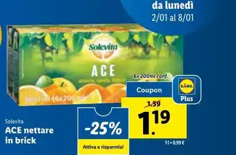 Lidl Ace nettare in brick offerta