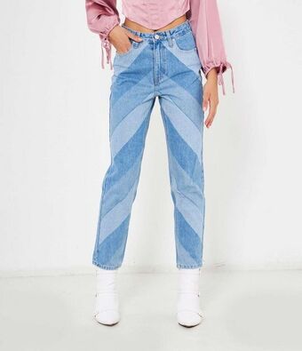 Jeans effetto patchwork