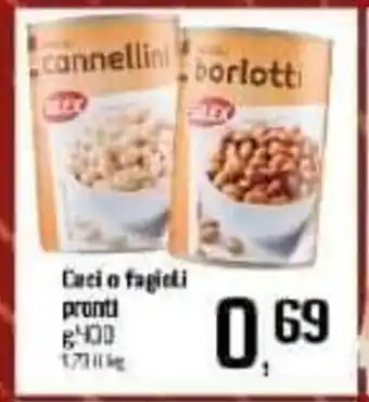 Supermercato Fratelli Scotto Ceci fagioli pronti 400 g offerta