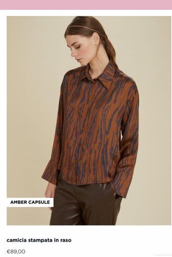 Camicia stampata in raso