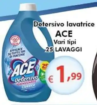 Bernava Ace Detersivo lavatrice vari tipi 25 lavaggi offerta