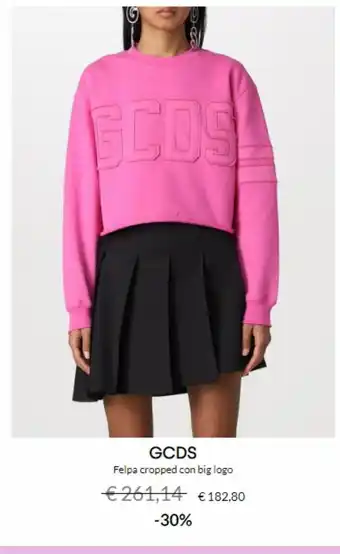 Giglio Felpa cropped con big logo offerta