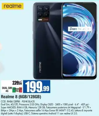 Wellcome Realme 8 (6GB/128GB) offerta