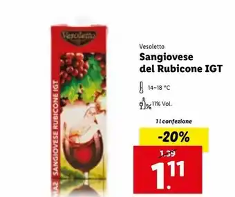 Lidl Sangiovese del rubicone igt offerta