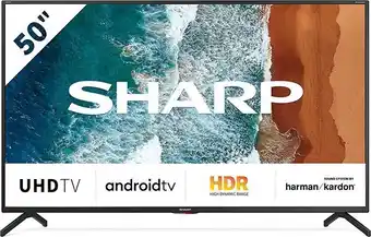 Amazon Sharp aquos 50bn6ea - 50" smart tv 4k ultra hd dolby atmos android 9.0, wi-fi, dvb-t2/s2, 3840 x 2160 pixels, nero, suono ... offerta