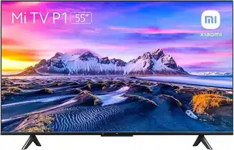 Xiaomi mi smart tv p1 55 pollici,uhd,senza cornice,android 10.0, dolby vision,hdr10+,hlg,memc,netflix,assistente google,bl...