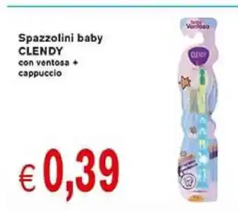 èccoMI Clendy Spazzolini baby con ventosa + cappuccio offerta