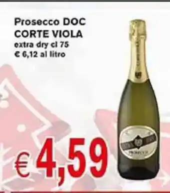 èccoMI Corte Viola Prosecco Doc extra dry 75 cl offerta