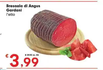 Eurospar Bresaola di Angus Gardani l'etto offerta