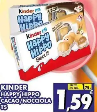 Kinder Happy Hippo Cacao/Nocciola T5
