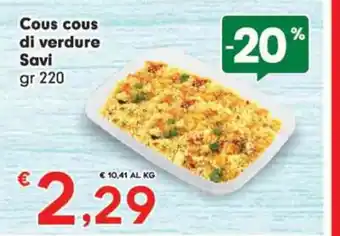 Cous cous di verdure Savi 220 gr
