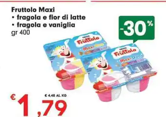 Eurospar Fruttolo Maxi fragola e fior di latte fragola e vaniglia 400 gr offerta