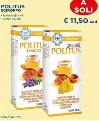 Politus Sciroppo lenitivo 180 ml/junior 180 ml