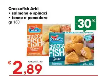 Eurospar Croccafish Arbi salmone e spinaci tonno e pomodoro 180 gr offerta
