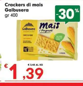 Eurospar Crackers di mais Galbusera 400 gr offerta