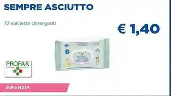 Profar Sempre Asciutto 72 salviette detergenti