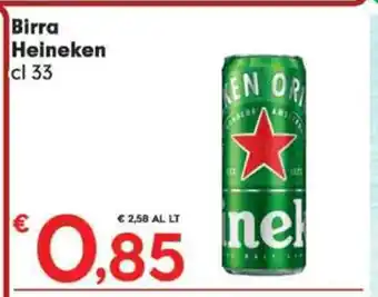 Eurospar Birra Heineken 33 cl offerta