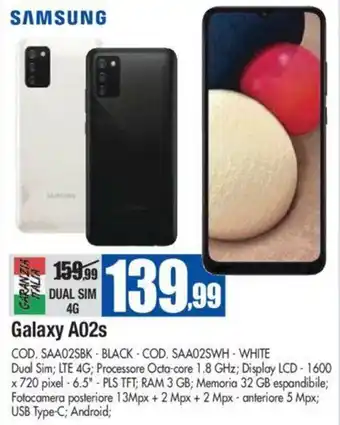 Wellcome Samsung Galaxy A02s offerta