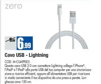 Wellcome Zero Cavo USB - Lightning offerta