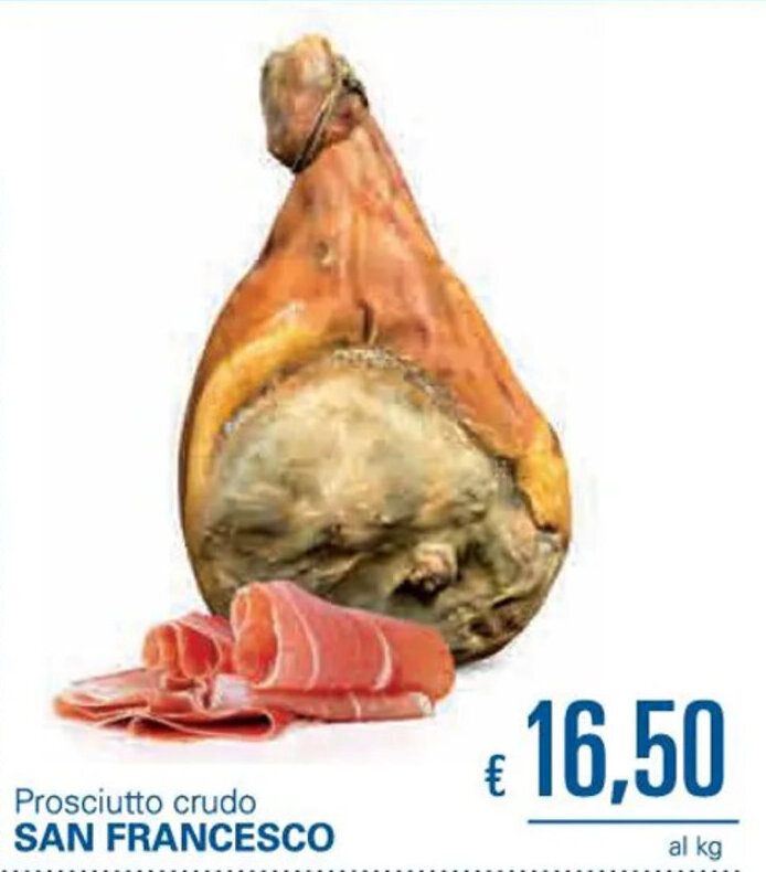 Prosciutto crudo San Francesco offerta di Unes