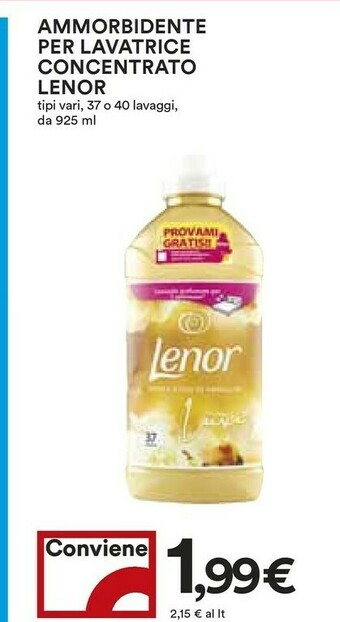 Coop Lenor Ammorbidente Per Lavatrice Concentrato offerta