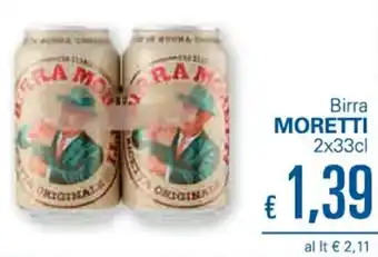 Unes Birra Moretti 2x33cl offerta