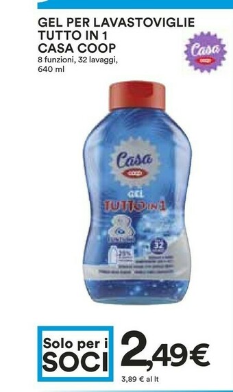 Coop Casa Coop Gel Per Lavastoviglie Tutto In 1 offerta