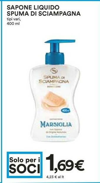 Coop Spuma di Sciampagna Sapone Liquido offerta